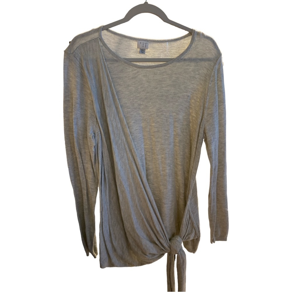 A New Day sweater beige with tie in front size XXL